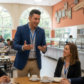 Dos profesores conversando